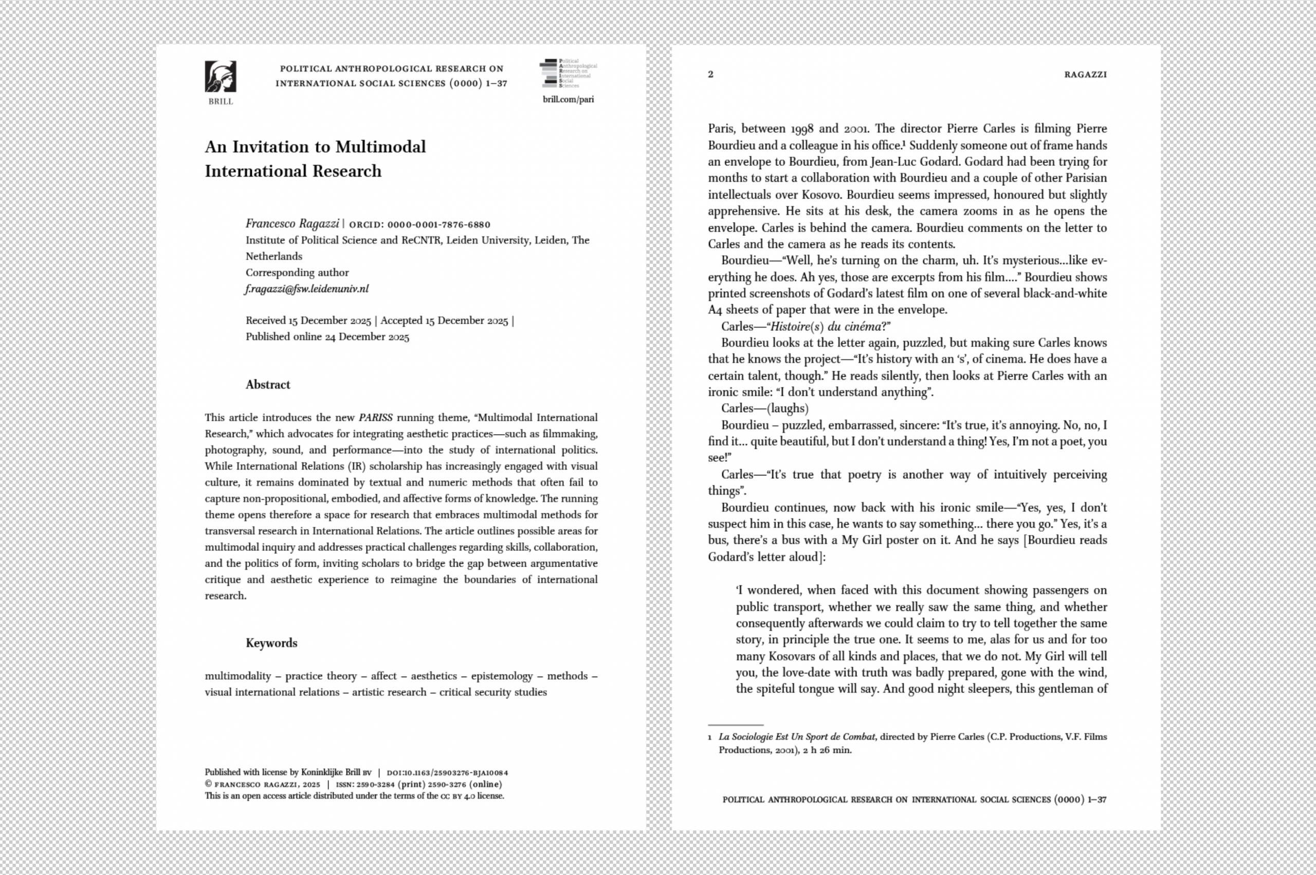 ReCNTR Partners with peer-reviewed PARISS Journal and invites Multimodal Contributions